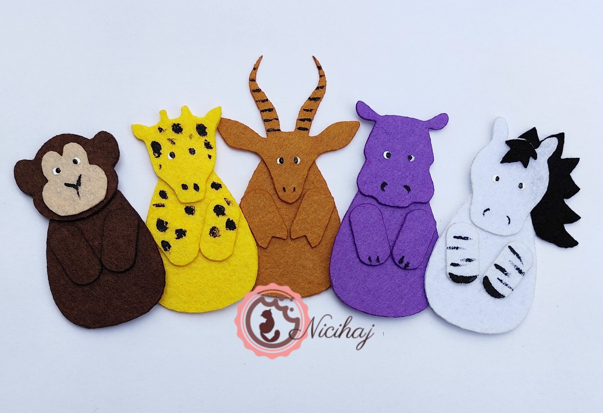 Afrikai állatok ujjbáb szett -2-