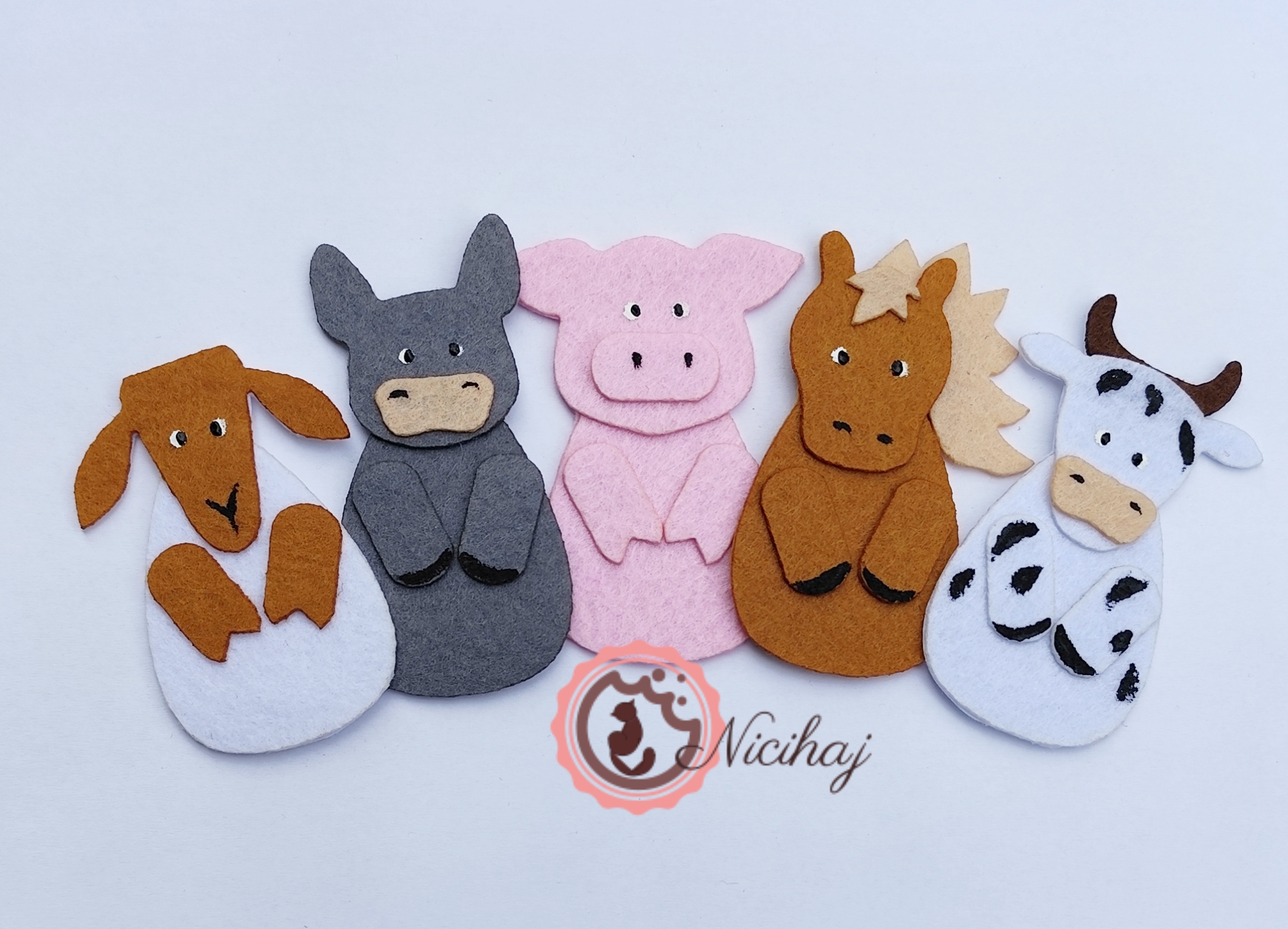 Házi állatok ujjbáb szett -1-