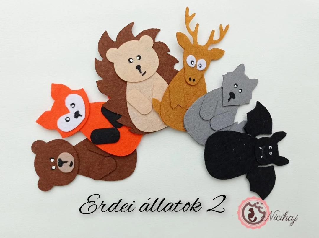 Erdei állatok ujjbáb szett 2.